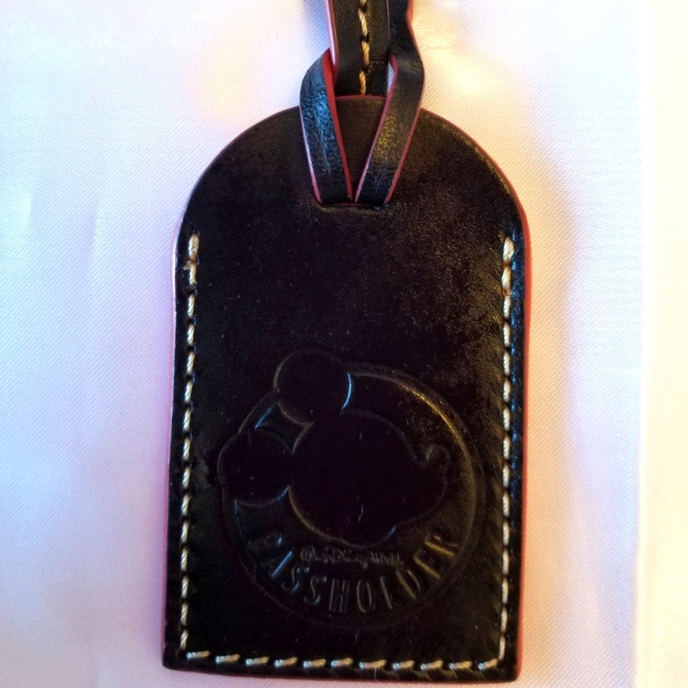 Disney Mickey Mouse Black Leather Passholder NWOT